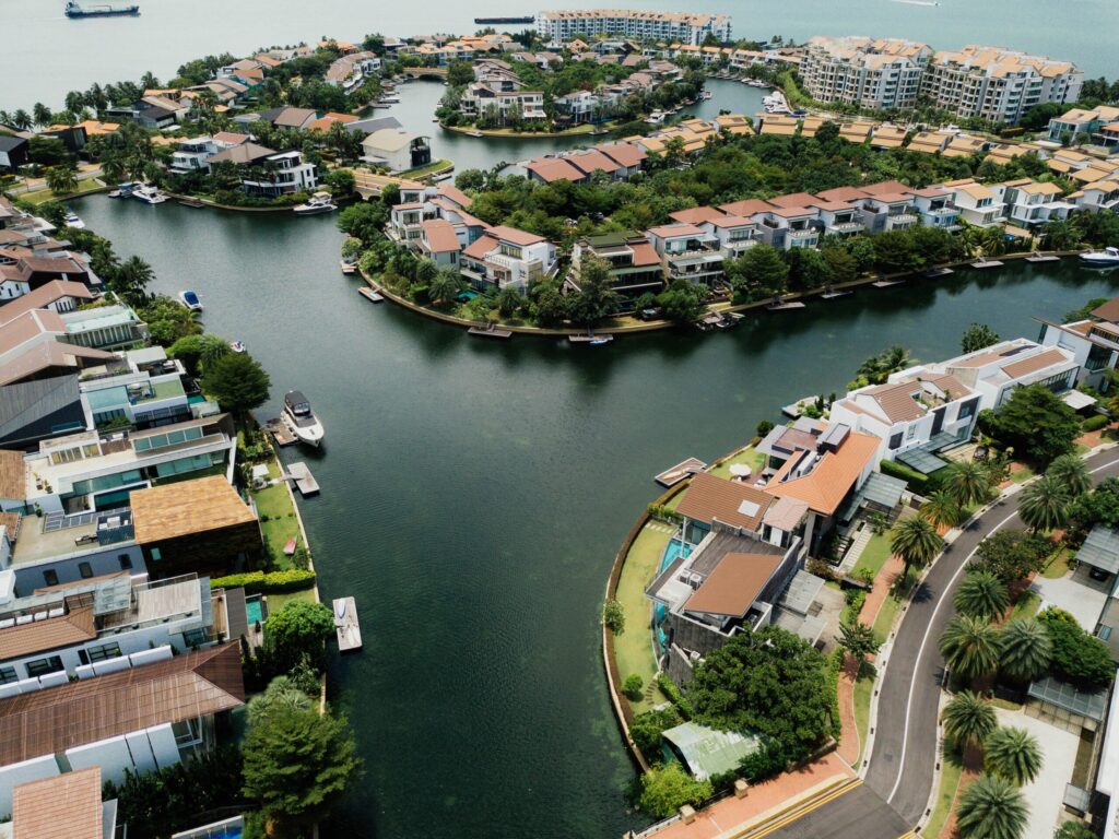 bird's eye view on buildings